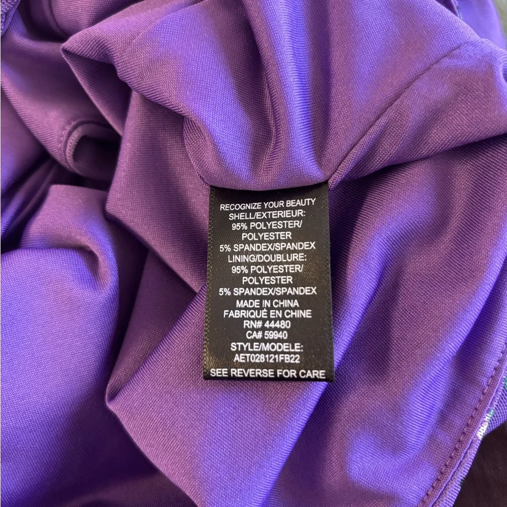 NWOT AFRM Purple Floral Cropped Top